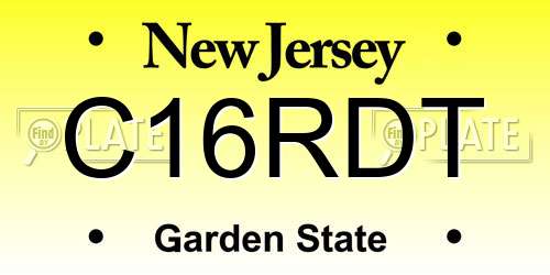 C16RDT New Jersey License Plate