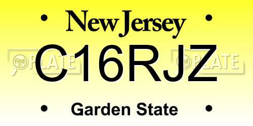 C16RJZ New Jersey License Plate