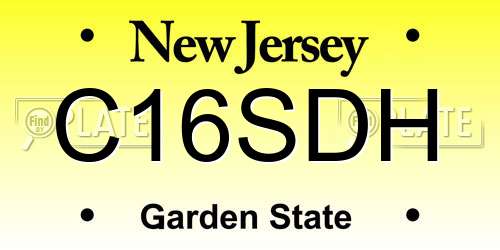 C16SDH New Jersey License Plate
