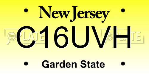 C16UVH New Jersey License Plate