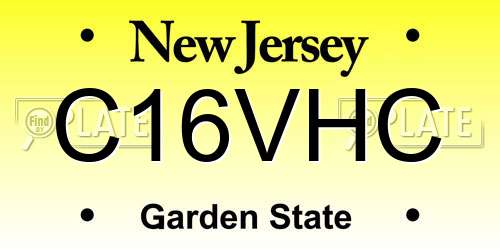 C16VHC New Jersey License Plate