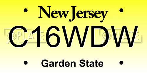 C16WDW New Jersey License Plate