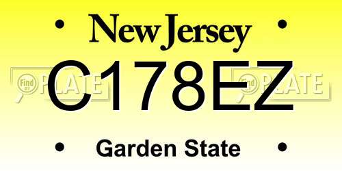C178EZ New Jersey License Plate