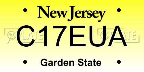 C17EUA New Jersey License Plate