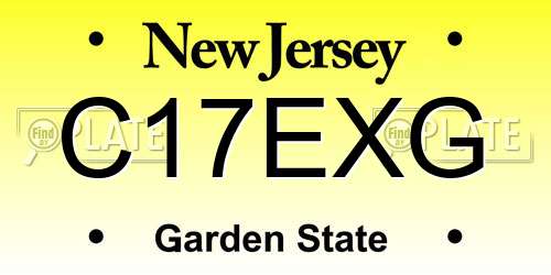 C17EXG New Jersey License Plate