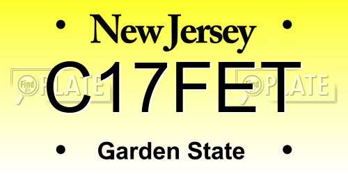 C17FET New Jersey License Plate