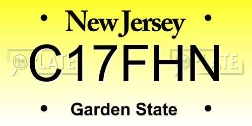 C17FHN New Jersey License Plate
