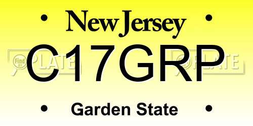 C17GRP New Jersey License Plate