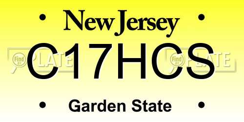 C17HCS New Jersey License Plate