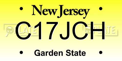 C17JCH New Jersey License Plate