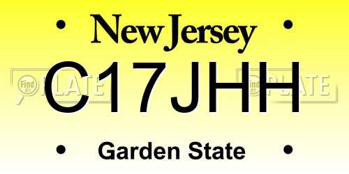 C17JHH New Jersey License Plate
