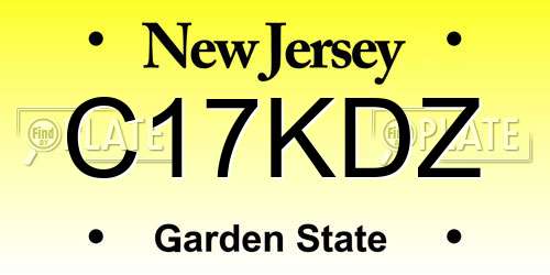 C17KDZ New Jersey License Plate