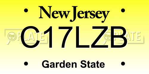 C17LZB New Jersey License Plate