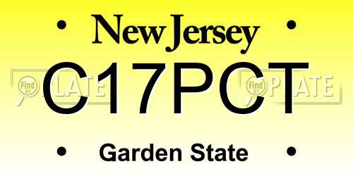 C17PCT New Jersey License Plate