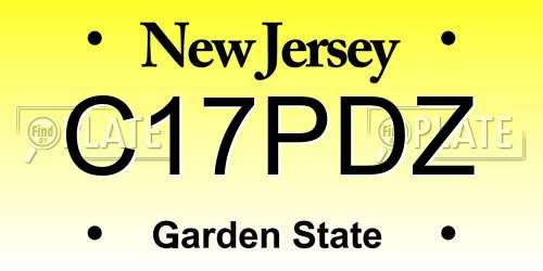 C17PDZ New Jersey License Plate