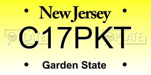 C17PKT New Jersey License Plate