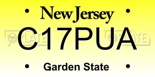 C17PUA New Jersey License Plate