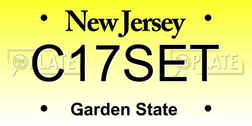 C17SET New Jersey License Plate