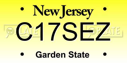 C17SEZ New Jersey License Plate