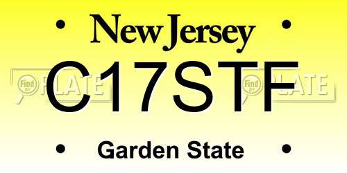 C17STF New Jersey License Plate
