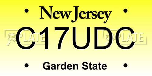 C17UDC New Jersey License Plate