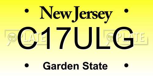 C17ULG New Jersey License Plate