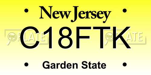 C18FTK New Jersey License Plate