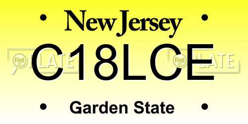 C18LCE New Jersey License Plate