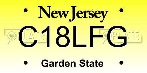 C18LFG New Jersey License Plate