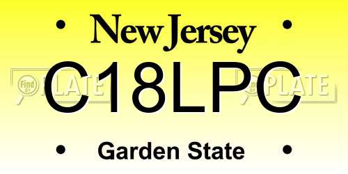 C18LPC New Jersey License Plate