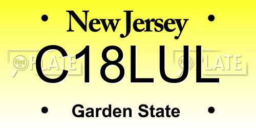 C18LUL New Jersey License Plate