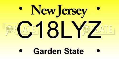 C18LYZ New Jersey License Plate