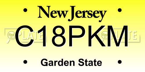 C18PKM New Jersey License Plate