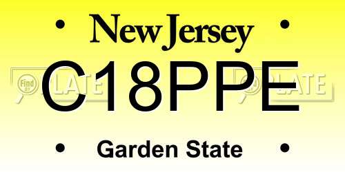 C18PPE New Jersey License Plate