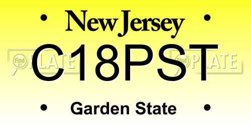 C18PST New Jersey License Plate