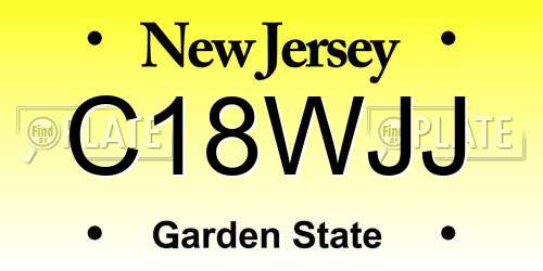 C18WJJ New Jersey License Plate