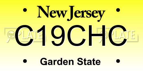 C19CHC New Jersey License Plate