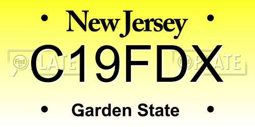 C19FDX New Jersey License Plate