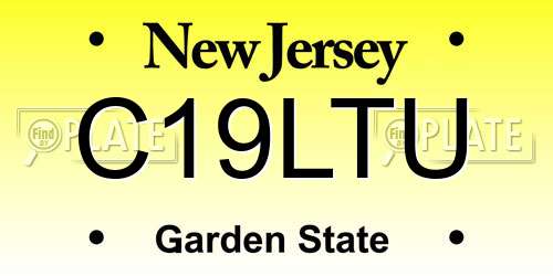 C19LTU New Jersey License Plate