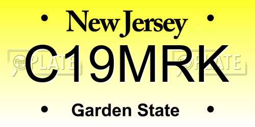 C19MRK New Jersey License Plate