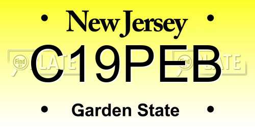 C19PEB New Jersey License Plate