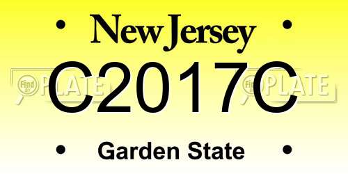 C2017C New Jersey License Plate