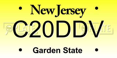 C20DDV New Jersey License Plate