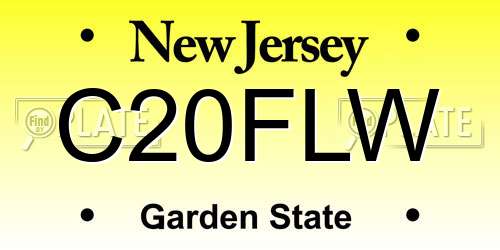 C20FLW New Jersey License Plate