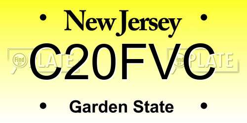 C20FVC New Jersey License Plate