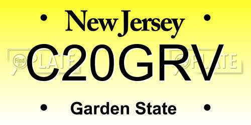 C20GRV New Jersey License Plate