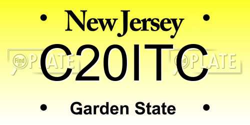 C20ITC New Jersey License Plate