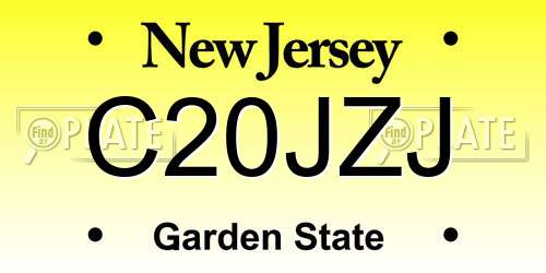 C20JZJ New Jersey License Plate