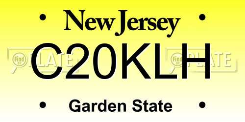 C20KLH New Jersey License Plate