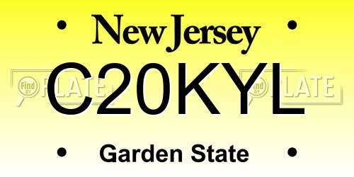 C20KYL New Jersey License Plate